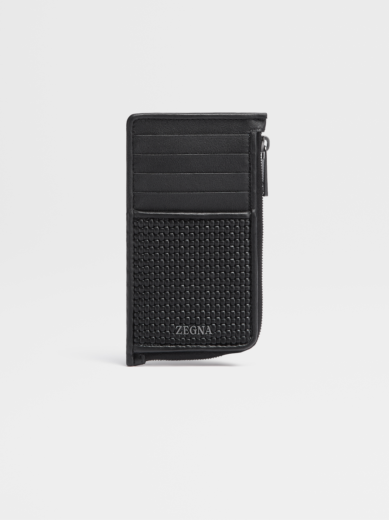 Black PELLETESSUTA™ Leather Wallet